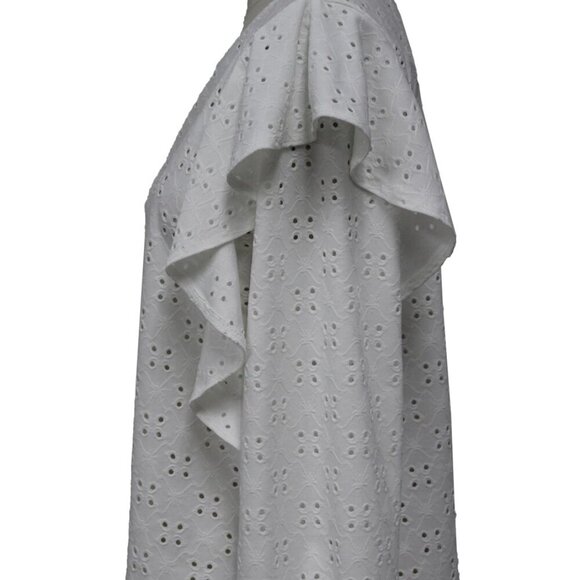 NWT Anthropologie Raisa Eyelet Ruffled Top by ISLA MAUDE - Picture 3 of 6